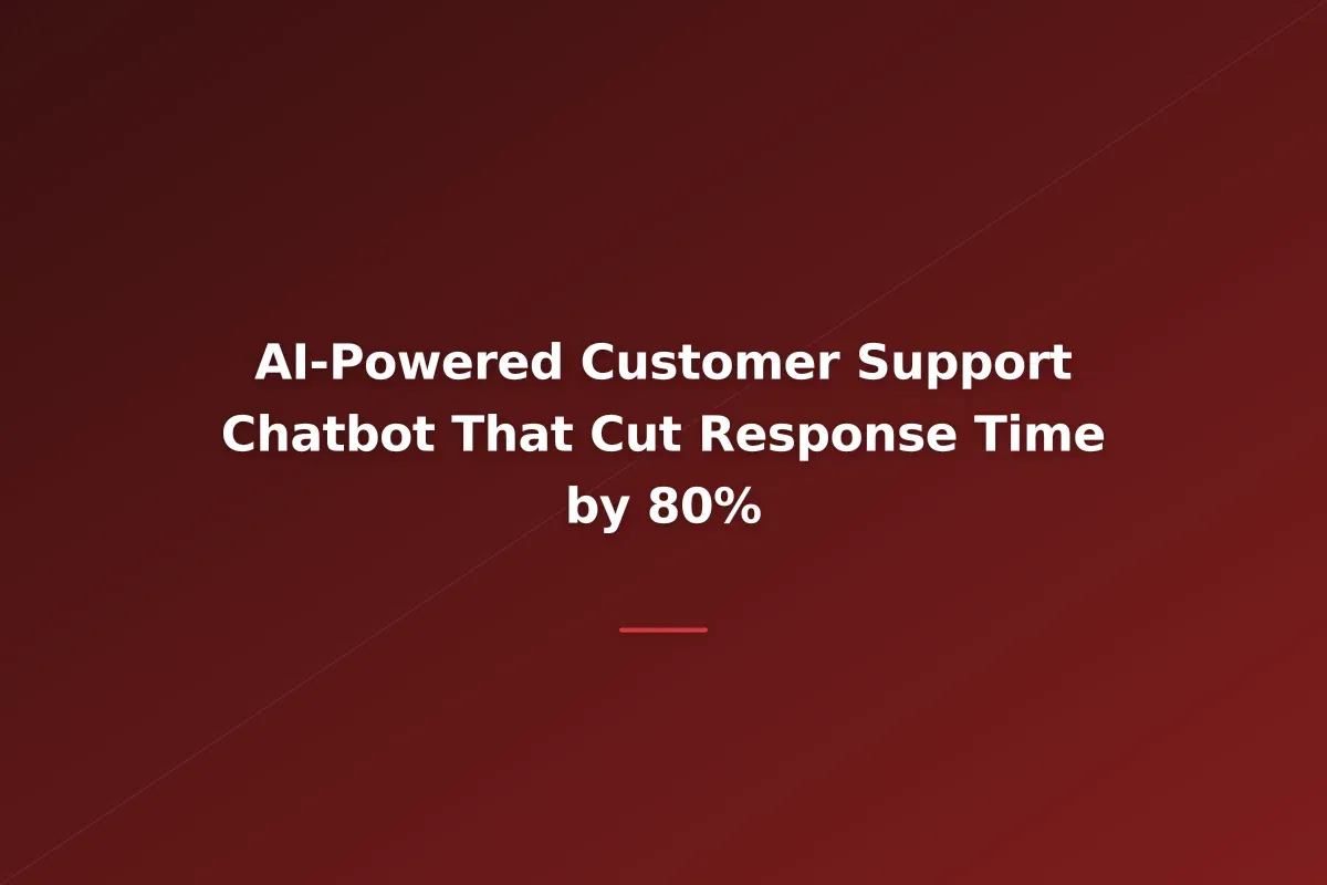 AI-Powered Customer Support Chatbot That Cut Response Time by 80%